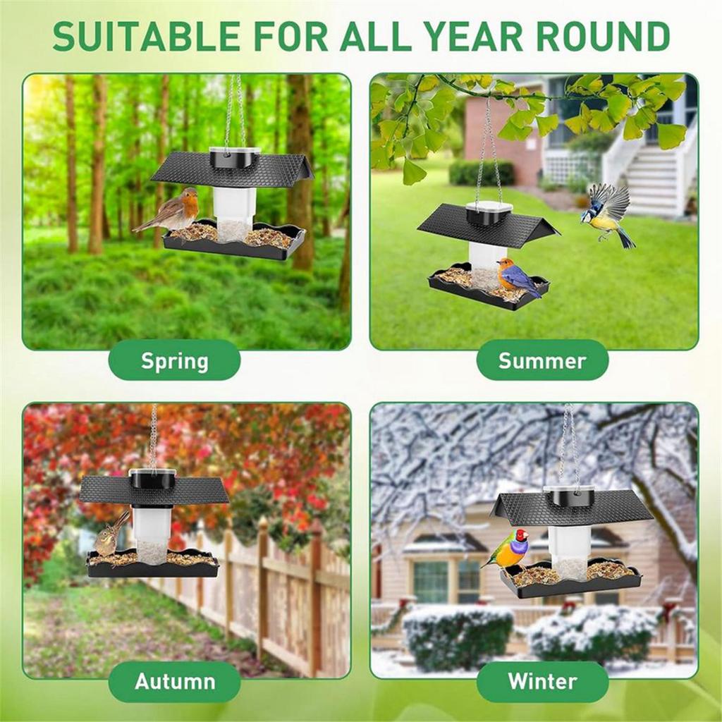 2025+ Outdoor Indoor Bird Feeder Large Capacity Bird Feeder Garden Patio Decor Retractable Bird Feeder