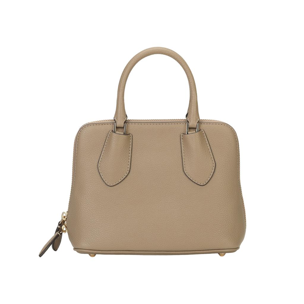 Tory Burch Swing Double Zipper Closure Leather Mini Shoulder Crossbody Bag Women Bags Gray Brown Oak 159504-250