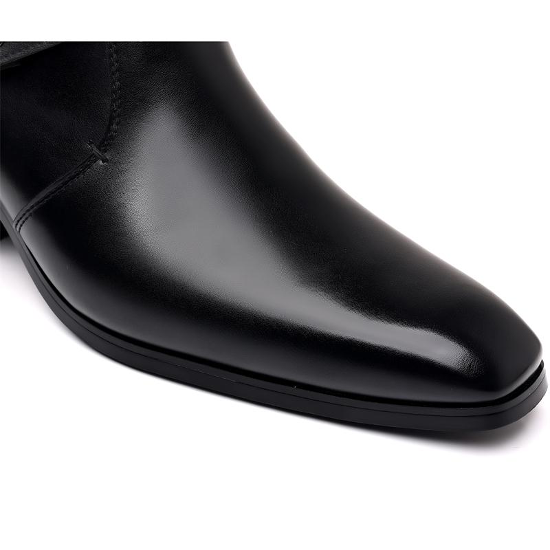 Herren Chelsea Stiefeletten Casual Lederschuhe Western Cowboystiefel Schwarz Braun Reißverschluss Hochzeit Büro Abendschuhe Herren Motorradstiefel