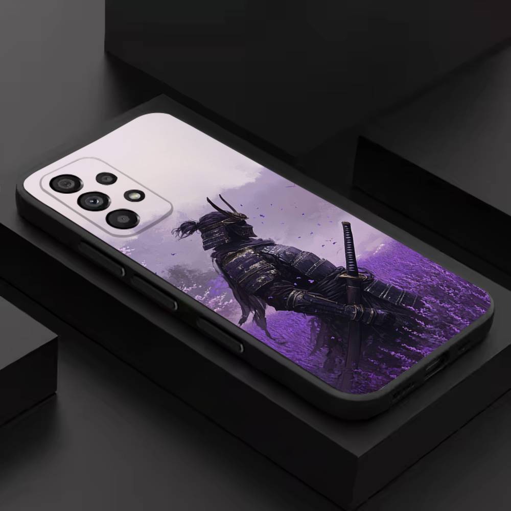 

Japanese Bushido-o Samurai Phone Case For Samsung S 9,10,21,30,22,23,24,25,26,Ultra,Plus,Lite,FE,4,5G Black Soft Precise SamsungS235G