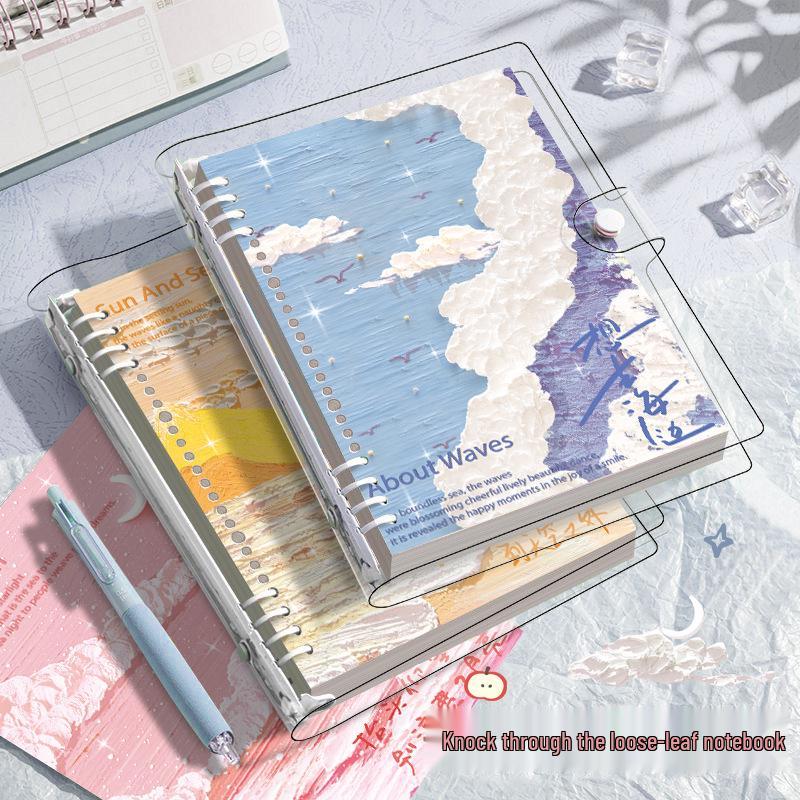 Refillable Transparent PVC Soft Cover B5/A5 Starry Sky Notebook
