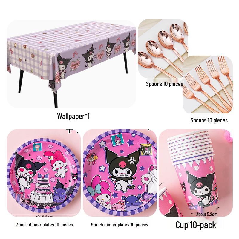 Disposable Party Supplies Set: Paper Plates and Cups for Birthdays and Weddings