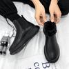 Vintage Mens Winter Chelsea Boots Hightop Leather Boots Autumn Men's Hightcut Walking Casual Platform Bootie