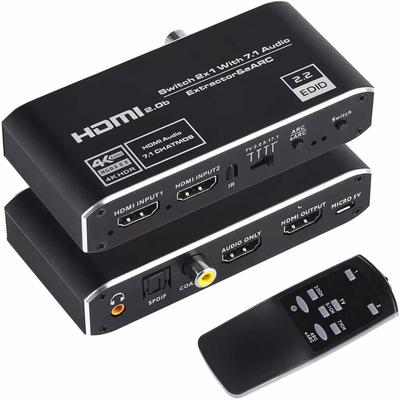 HDMI2.0b 8K 4K 60Hz  EARC  ARC 7.1CH HDCP2.3  Adaptateur Convertisseur Audio Extracteur Audio HDMI 4k