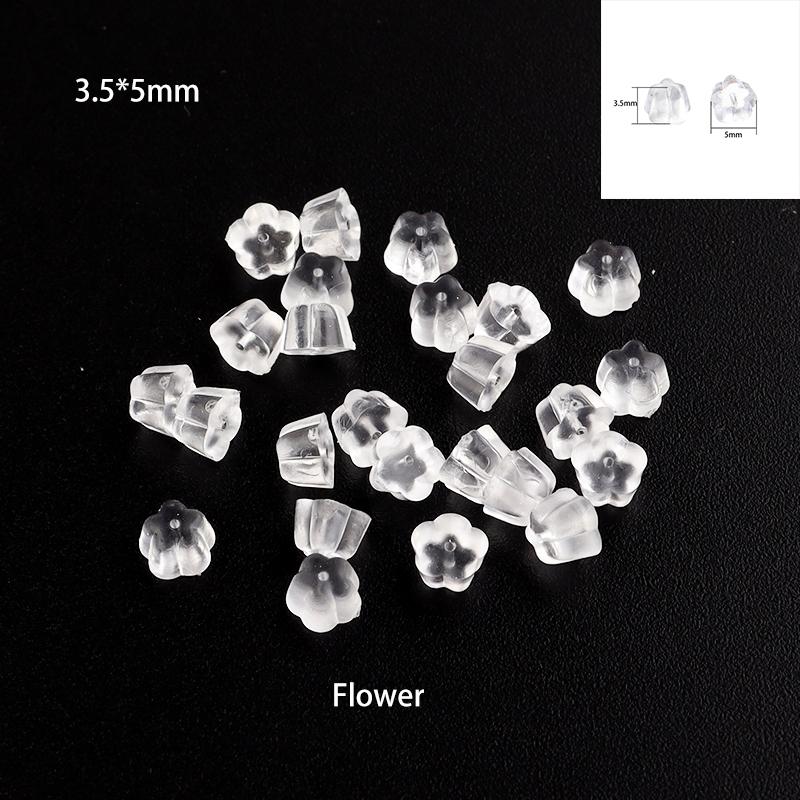 200-2000pcs/lot Clear Soft Silicone Rubber Ear Stopper Plugging Earring Back Ear Studs For DIY Earrings Jewelry Making Accessory