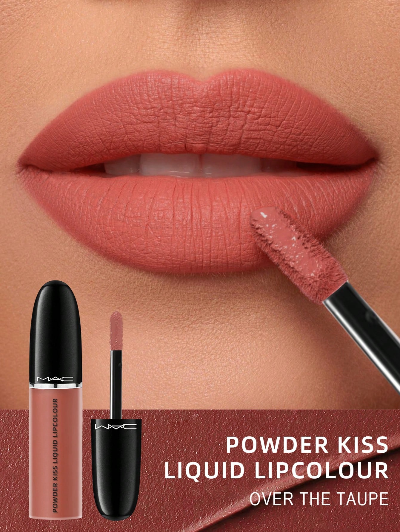 

M·A·C Powder Kiss Жидкая помада 975 Ruby Boo (Яркий сине-красный) - 5мл 997 Over The Taupe