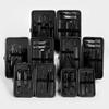 7/10/12/16/18Pcs Black Manicure Set Nail Clippers Hand Foot Face Care Stainless Steel Accessories Stainless Steel