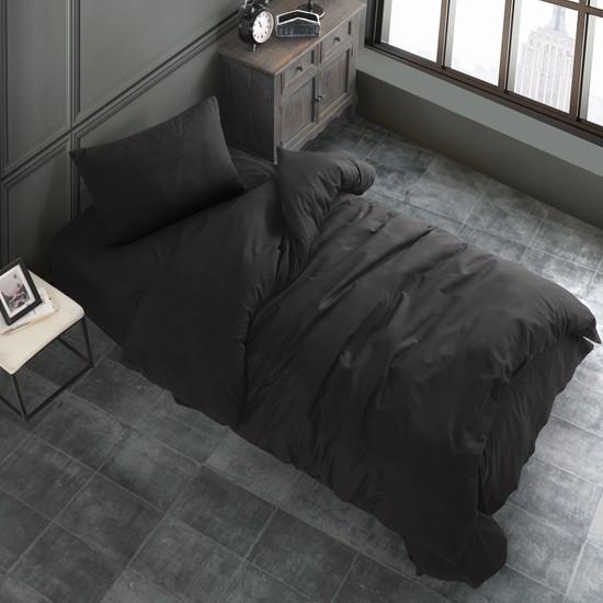 

Cotton Touch Plain Black Ranforce Single Duvet Cover Set