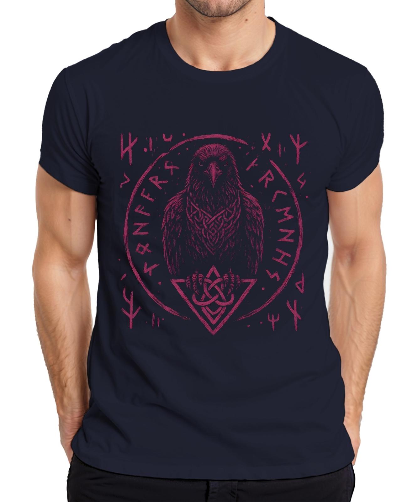 Viking Raven Norse Mythology Runes Celtic Knot Norse Men s T-Shirt- S
