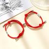 Simple Sun&Moon Friendship Gifts Men Braided Rope Couple Bracelets Fashion Jewelry Magnet Bracelet