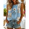 Women's Camisole Tank Top Floral Graphic Elegant Bohemia Vintage Sleeveless Crew Neck Regular Tops Casual Summer Spring
