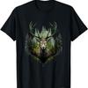 Hirsch Portrait Wald Motiv Kunstwerk Tierliebhaber Wildnis T-Shirt