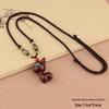 Unisex Retro Sandalwood Deer Pendant Necklace