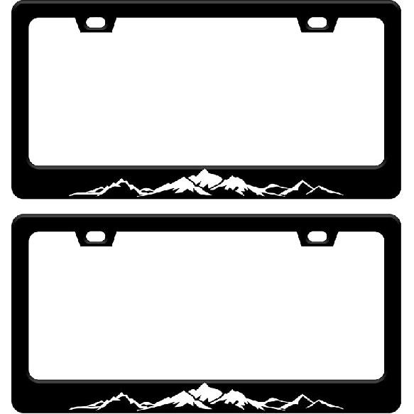 Cherry Blossoms License Plate Frame Beautiful Pink Flowers License Plate Frames Funny Auto Accessory Bracket Stainless Steel License Plate for Women