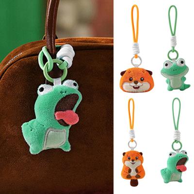 Schlüsselanhänger Anhänger Plüschtier Eidechse Biber Design Weich gefüllt Plüschtier Geburtstagsgeschenk