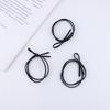 Durable Black Elastic Hair Tie - Seamless, Thick & Thin Options