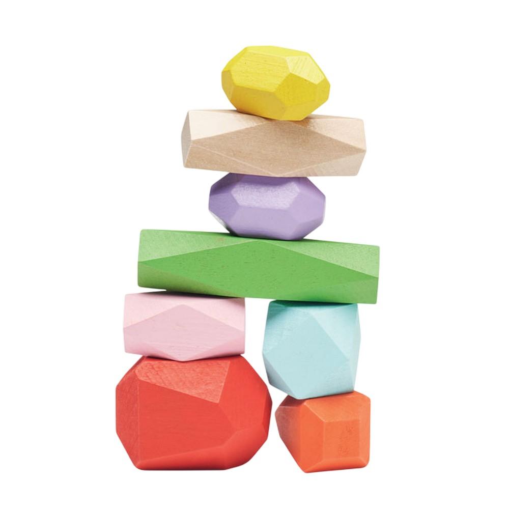 MidOcean Dolmen Wood Stacking Rocks (Pack of 8)