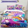 3pcs Duvet Cover Set (1*Duvet Cover + 2*Pillowcase, Without Core), KPop Demon Hunters Print Soft All‑Season Bedding Set, Home Bedroom Decor Gift