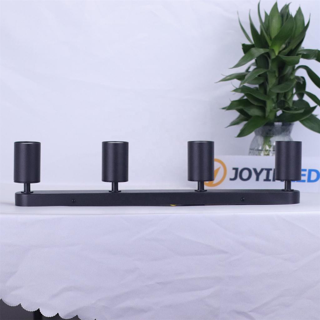 3 Light 4 Light Track Lighting Fixtures Matte Black Metal Directional Ceiling Spotlight GU10 Flush Mount Track Light