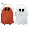 Lightweight Candy Carrier Halloween Ghost Bag for Kids, Cute Fabric Treat or Trick Decorative Holiday Tote with Handle, Spooky Snack Goodie Bags Party