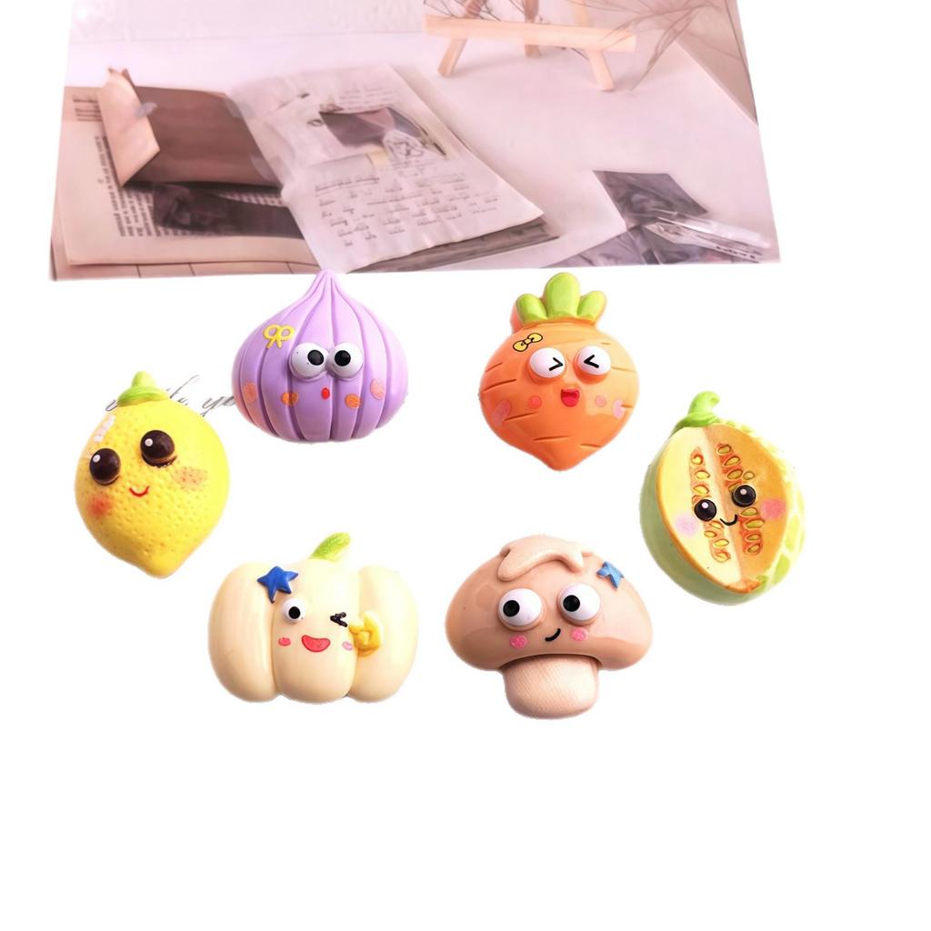 Resin Cartoon Fruit & Vegetable Accessories for DIY Phone Case or Crocs Decoration