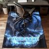 1PC Custom Name Blue Dragon Fantasy Art Theme Floor Mat Ideal for Living Room, Game Rooms, Office, Bedroom, Office Floor Mat , Floor Mats for Home