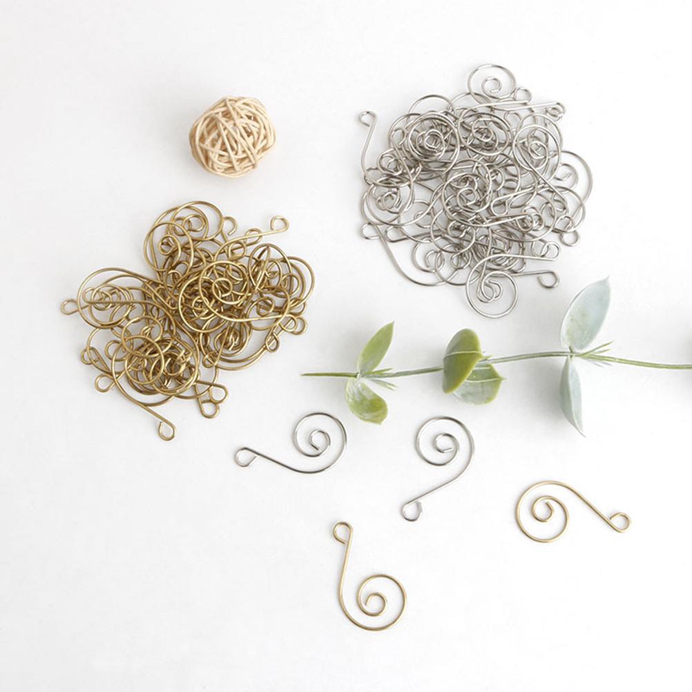 50 Pcs Metal S Shaped Hooks Steel Wreath Hangers Nament Christmas Tree Decor Supplies Holiday Accessories Festive Event