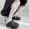 Women Ballet Strappy Calf Socks Punk Thin Stocking Trendy Calf Tie Leg Cover socks