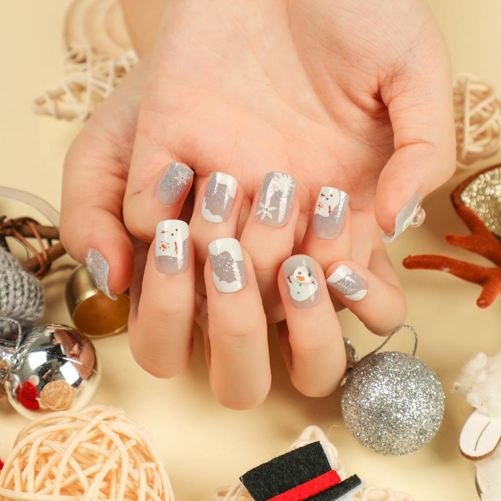 New Christmas Nail Art Nail Patch Popular Detachable Wear Nail False Nail Patch Nail Patch Finished Product