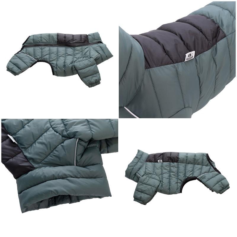 S-4XL Dog Thicken Cotton-padded Coat Pet Warm Down Jacket Windproof 4 Legs Pet Outfit Winter Greyhound Husky Chihuahua Clothes