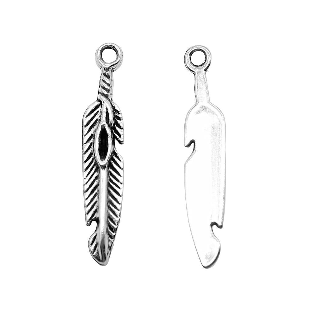 Feather Charms Multi Color Alloy Leaf Pendants For Boho Style DIY Jewelry Accessories