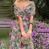 2026 Spring European American Women's Sexy Spaghetti Strap Ruffle Hem Dress