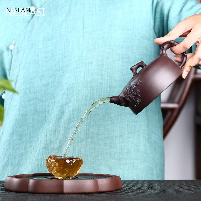 Yixing Upscale Tea Pot Purple Clay Filter Teapot Beauty Kettle Raw Ore Handmade Boutique Tea Set Authentic Large Capacity 400ml