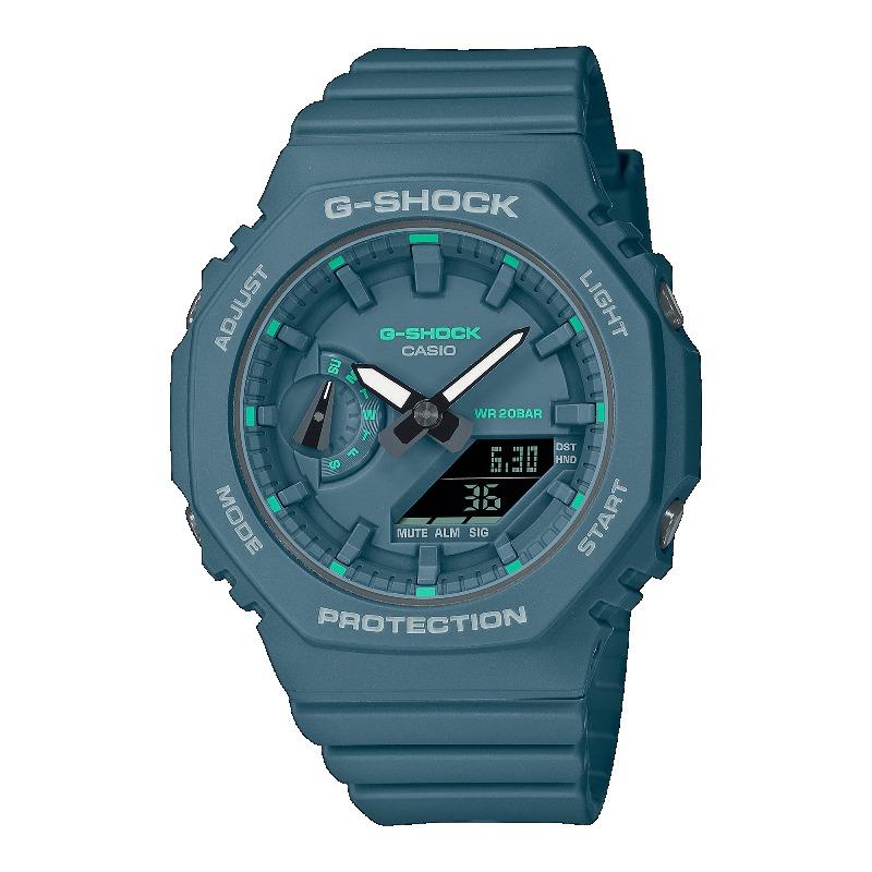 

Casio Men s Resin 200M Water Resistant Analog Shock Resistant Quartz Watch GMA-S2100GA-3A зелёный