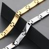 Gold Color Tungste Bracelet for Men Geometric Link Wristband Minimalist Jewelry Daily Casual Party Accessory Gift