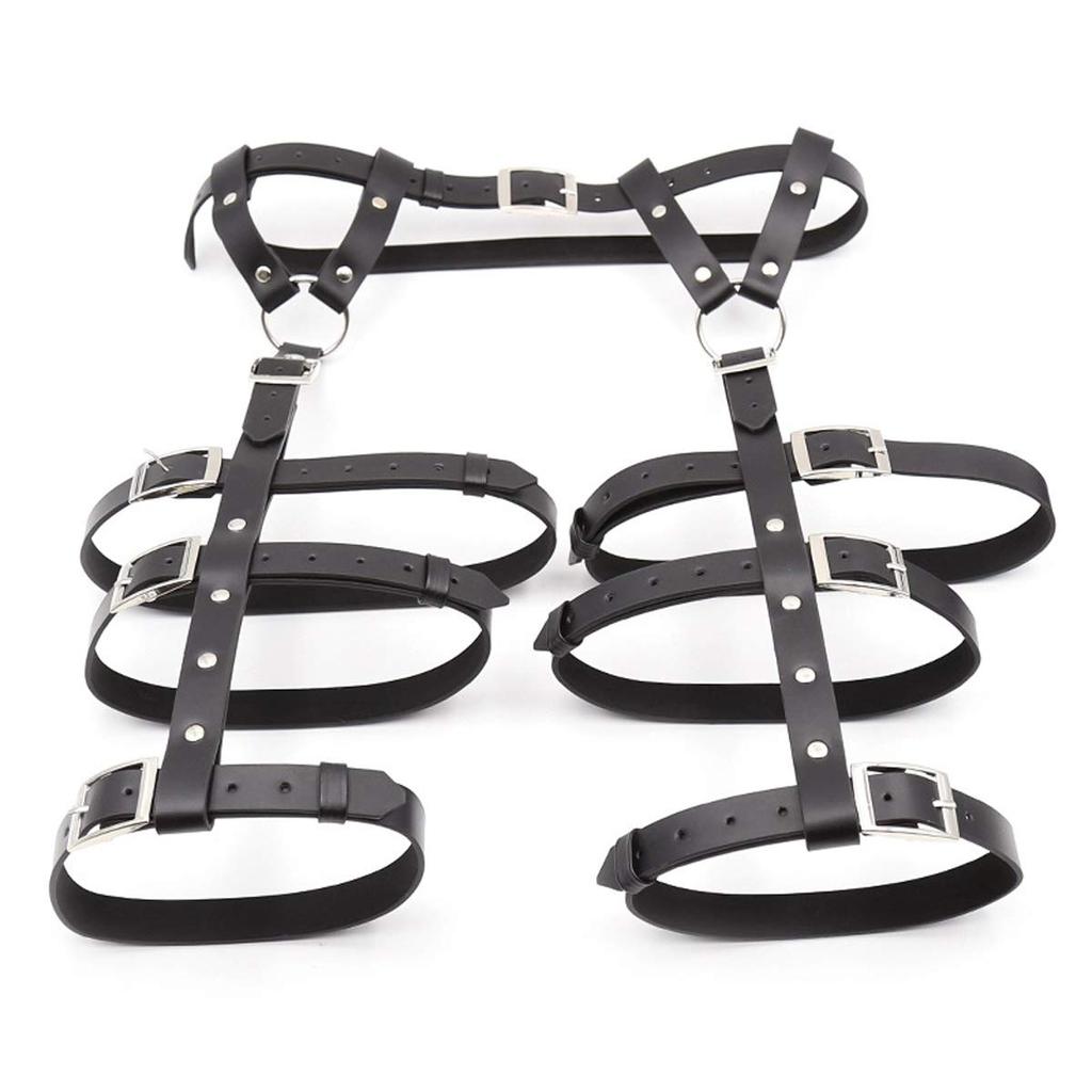 PU Chastity Belt for SM Training Open Perforated Garter Leg Extreme Sexy Lingerie Women, Goods, Bondage, Hips, Belt, Tights, Cuffs, Restraints,