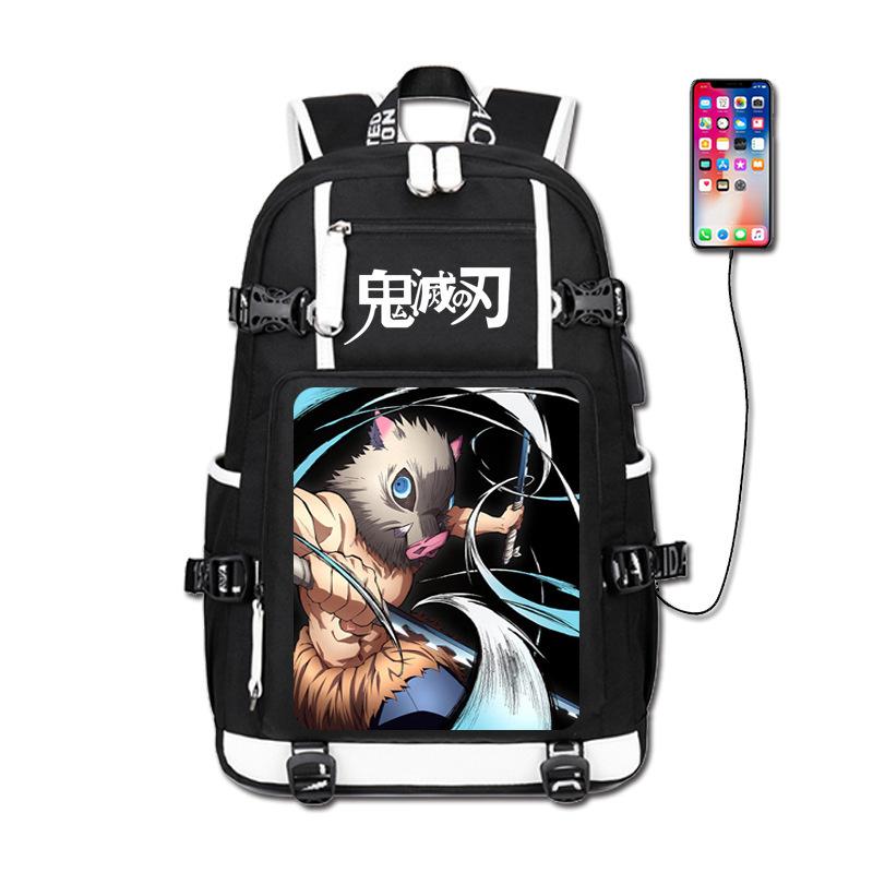 Ghost Annihilation Blade School Bag Male Tanjiro You Bean Junior High School High School College Student Animation Peripheral Backpack Luminous