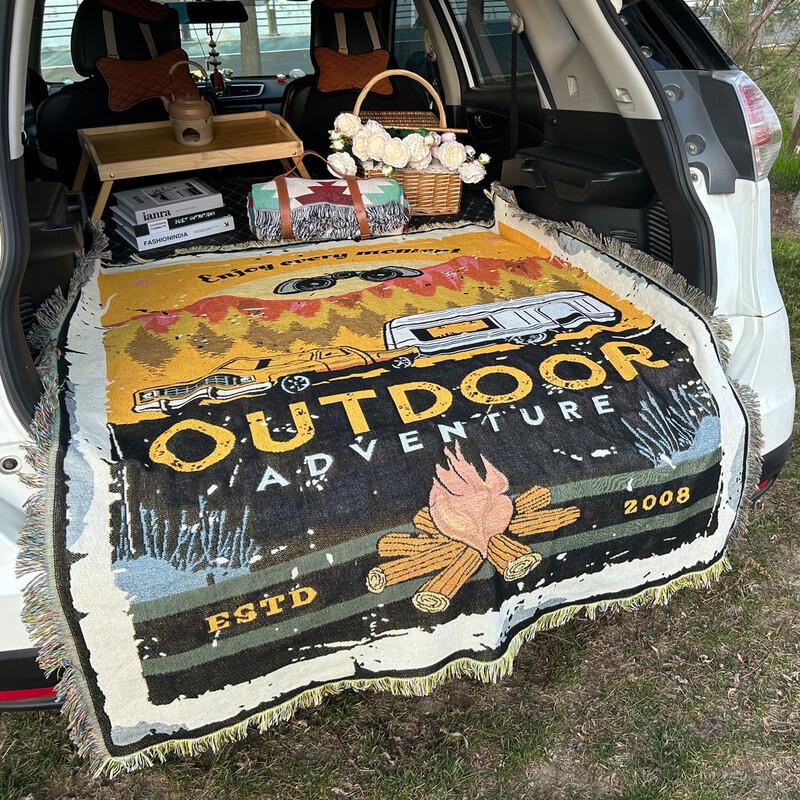 ZISIZ Outdoor Picnic & Sofa Throw Blanket