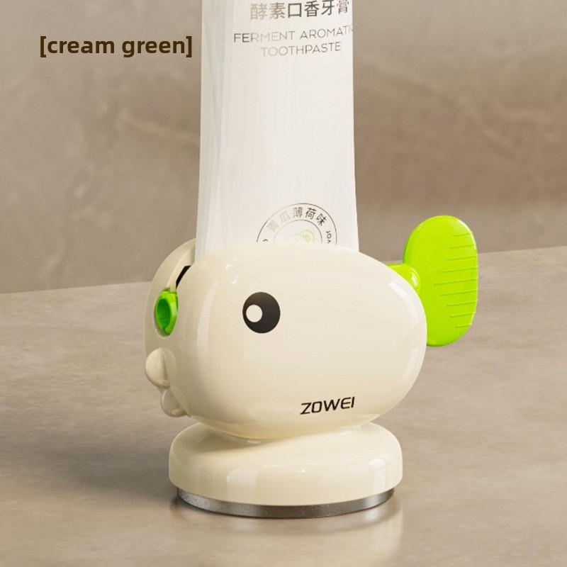 

New Fully Automatic Whale Suction Cup Toothpaste Squeezer Toothpaste Rack Wall-mounted Children s Toothpaste Squeezer 1PCS зелений