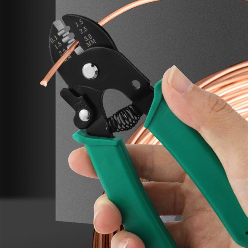 Auto Copper Pipe Scissors For 0.1-3mm Tubing Lightweight Refrigeration Tool Capillary Tube Cutter Wire Stripper