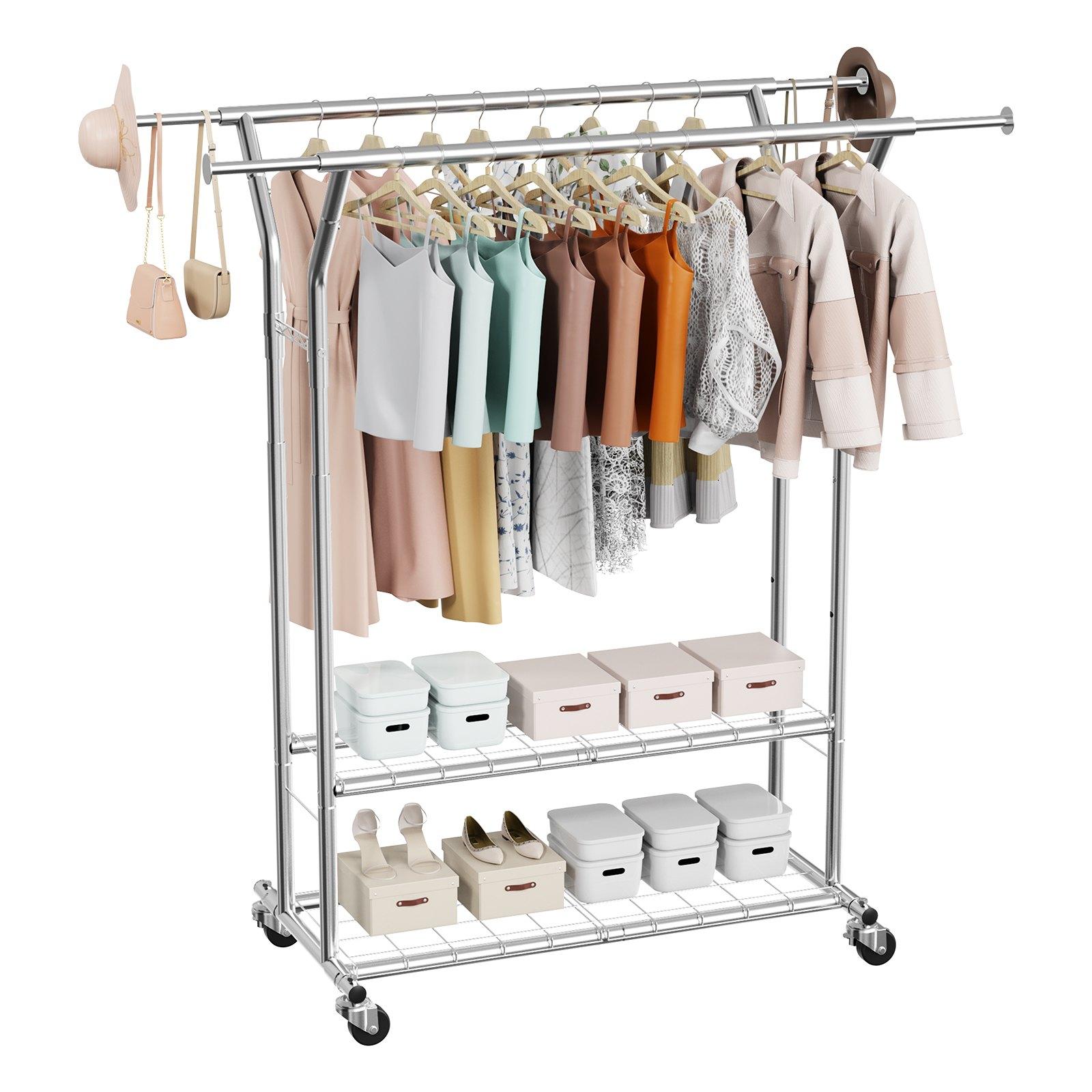 VEVOR Clothes Rack, Rolling Clothing Garment