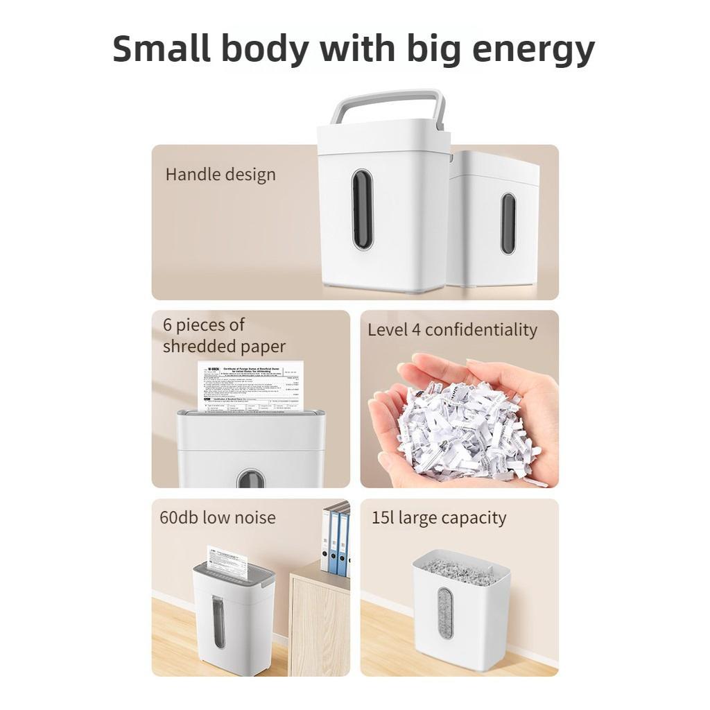 15L Large Capacity Office Dedicated Desktop Shredding Machine Small Confidential Paper File Shredder Automatic Shredder