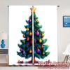 2pcs,Curtains Blue Christmas Tree Ornaments (2) Modern Modern Curtains Versatile Polyester Curtains Art Deco Festive Use for