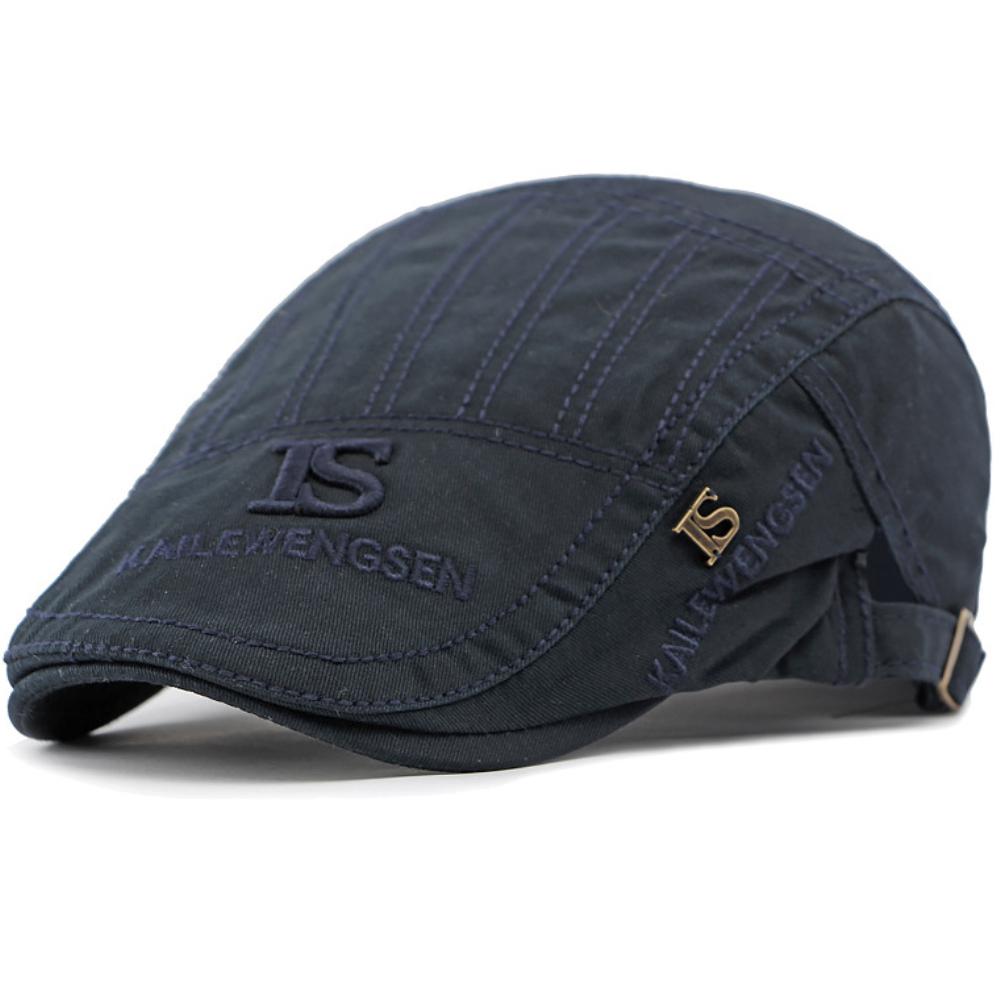 

HT4357 Berets Spring Summer Autumn Caps for Men Women Vintage Artist Painter Beret Hat Male Female Ivy Flat Cap Cotton Beret Cap 55-60cm Adjustable темно-синього кольору