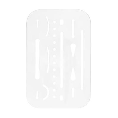 Escudo de Apagar de Aço Inoxidável Ferramenta de Desenho Estênceis de Artesanato Modelo de Desenho Escudo Fácil de Usar para Desenho Engenharia