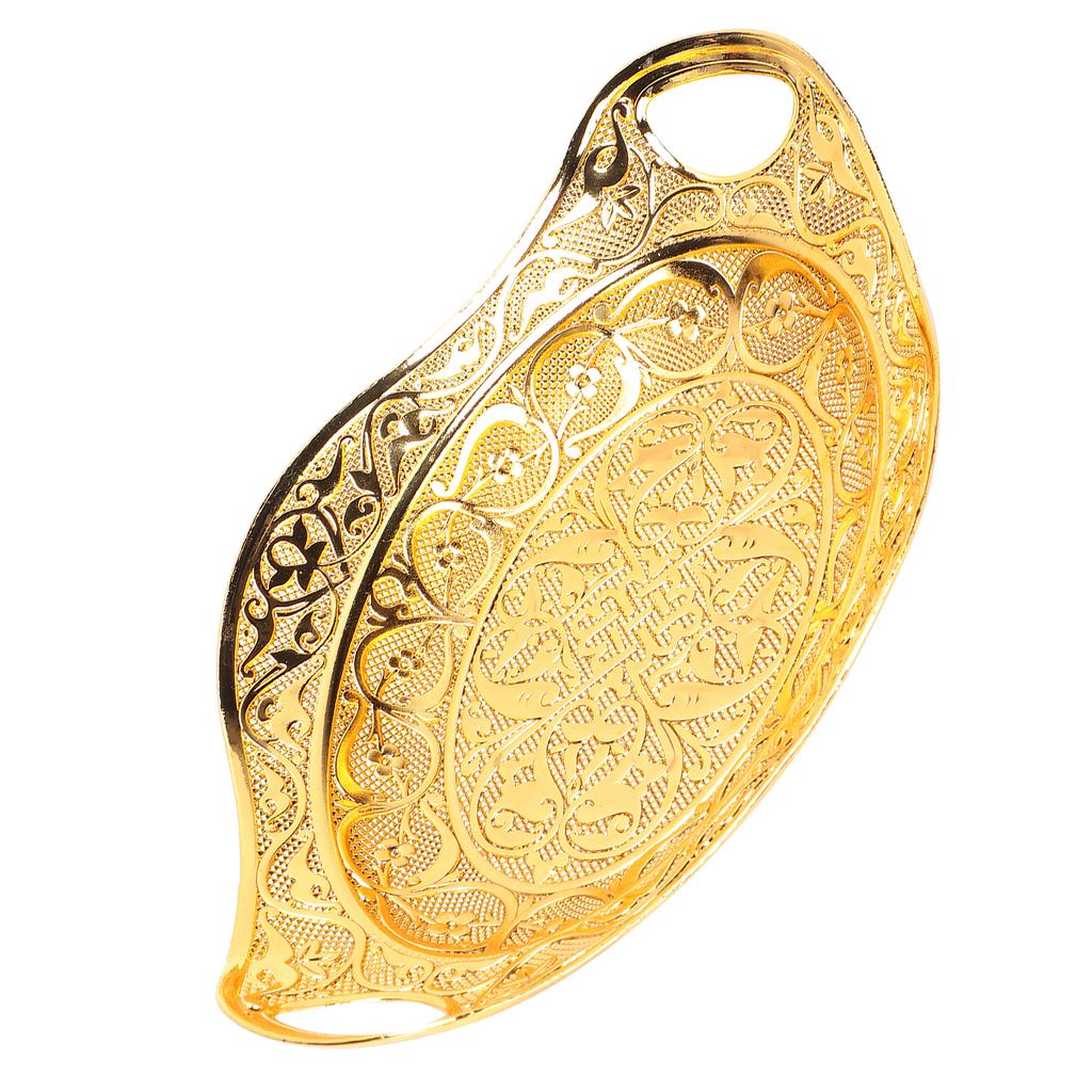 Fruit Tray Oval Peafowl Grain Auriculate Zinc Alloy Gifts for Birthdays New Years Anniversaries