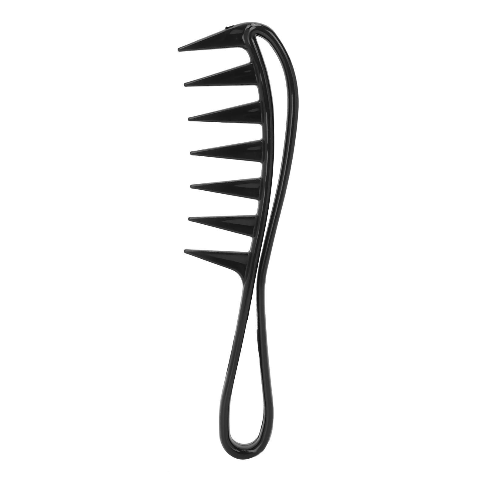 Professional Wide Tooth Hair Detangler AntiStatic Hair Detangling Comb Salon Styling Comb(Black )
