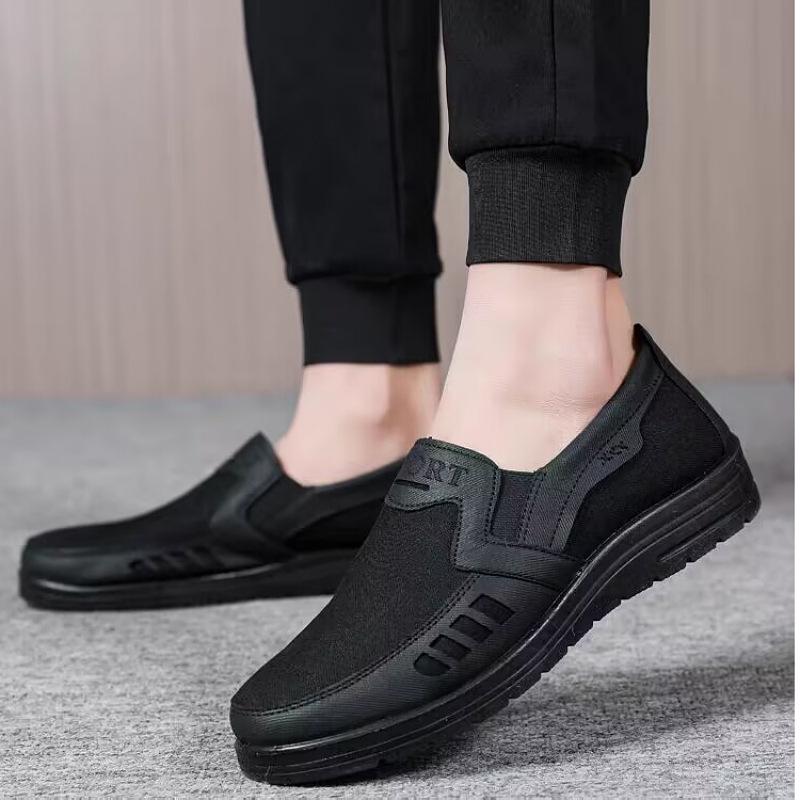 Cloth Shoes New Men's Shoes Spring and Autumn Single Shoes Casual Versatile Non-slip Soft Sole One Pedal Middle-aged and Elderly