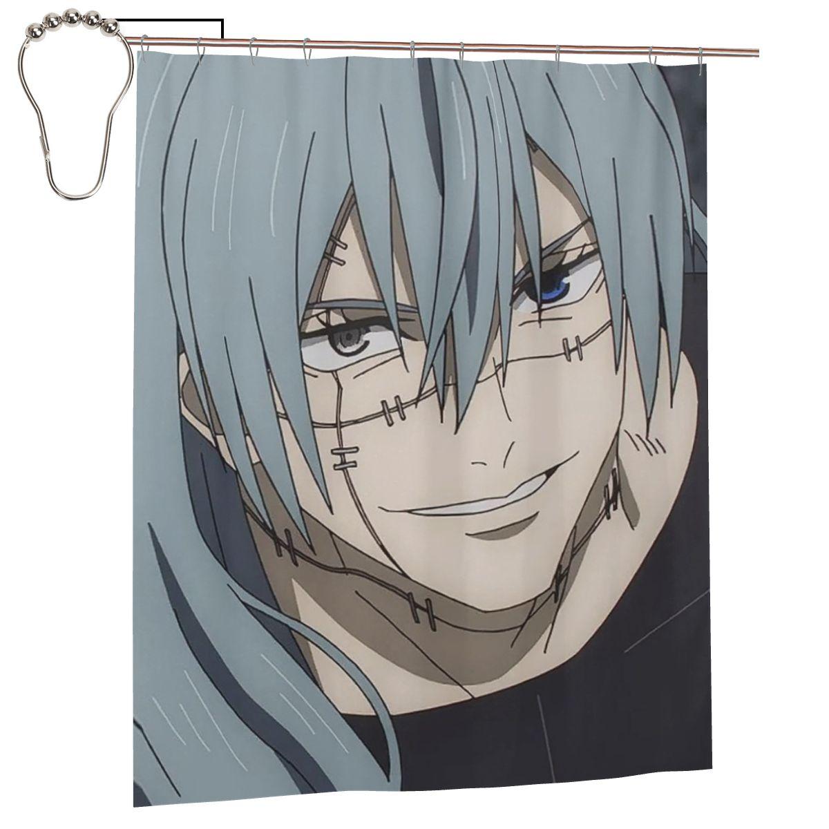 

Jujutsu Kaisen Mahito Anime Shower Curtain Bathroom Polyester Waterproof Bath Curtains With Hooks W60H190(CM)-1 Pcs