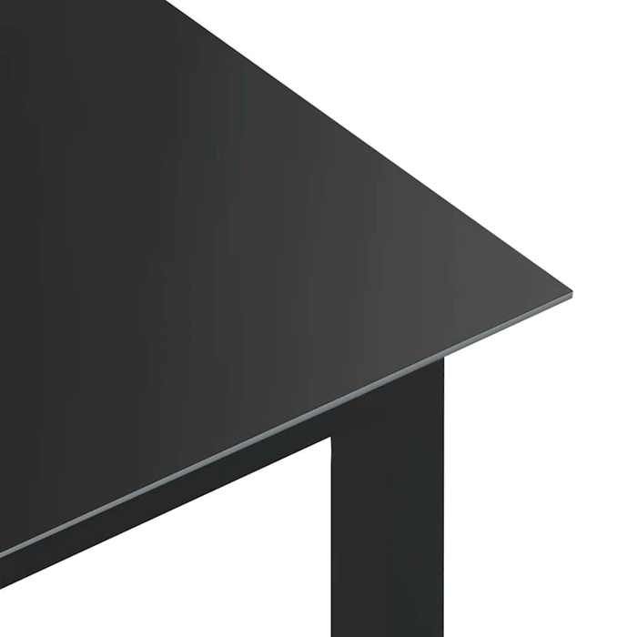 Maison Exclusive - Table de jardin Noir 190x90x74 cm Aluminium et verre